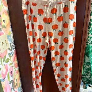 Hanna Andersson Kids Pajama Bottoms with Orange Apple Design